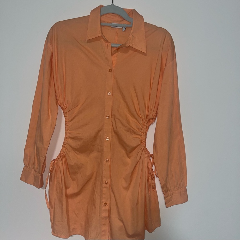 ASOS design orange cotton dress